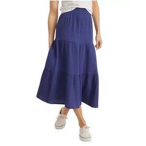 Marine Layer Corinne Maxi Skirt Tiered Elastic Waistband